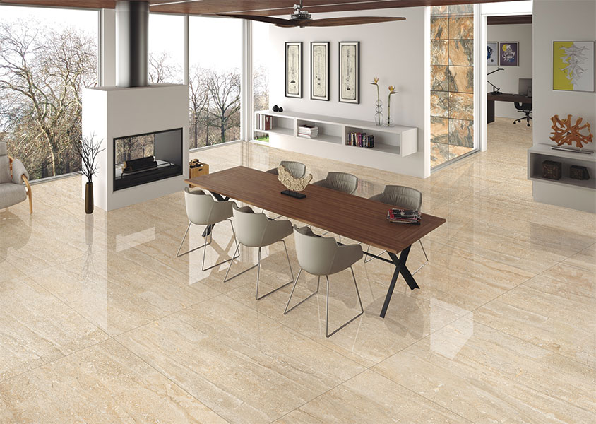 Travertino Naturale, Floor Tiles, Slabs - 80x120 Cm